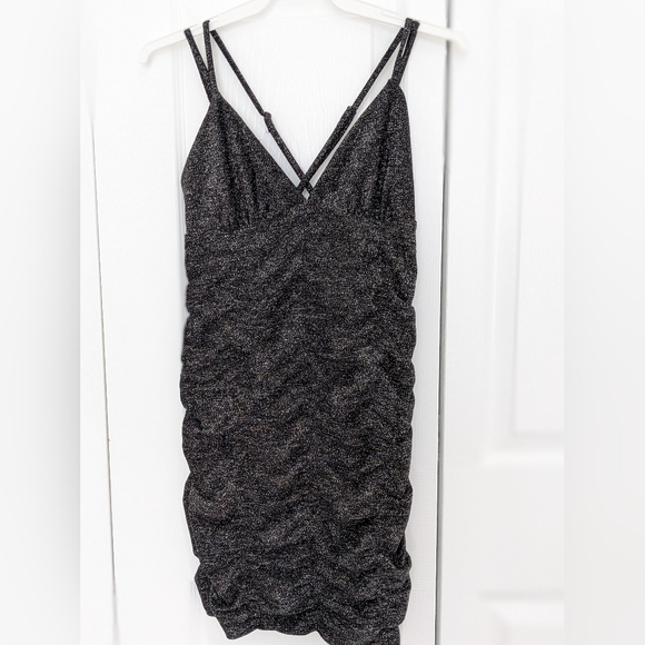 Black with metallic sparkly mini dress. For all occasions.. - Picture 6 of 6
